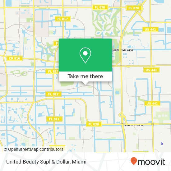 United Beauty Supl & Dollar map