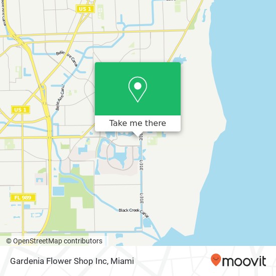 Gardenia Flower Shop Inc map