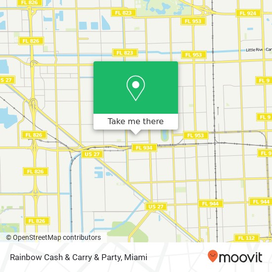 Rainbow Cash & Carry & Party map