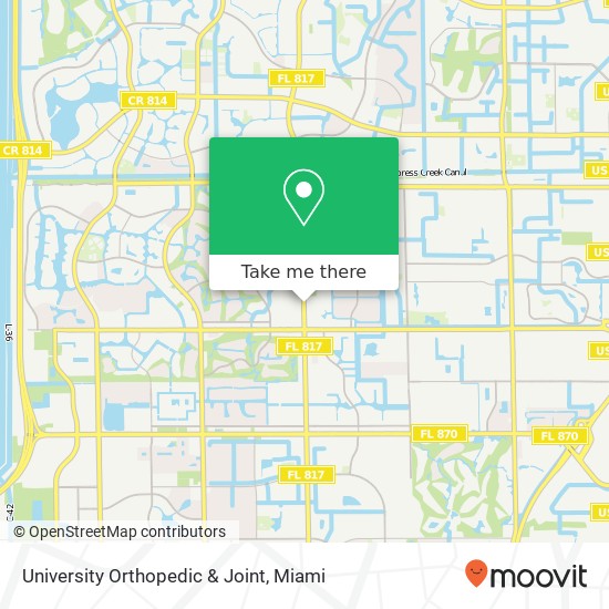 Mapa de University Orthopedic & Joint