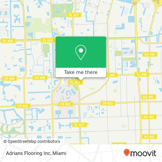 Mapa de Adrians Flooring Inc