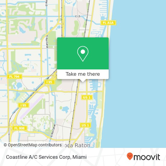 Coastline A/C Services Corp map