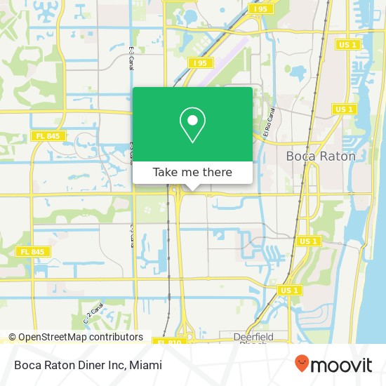 Boca Raton Diner Inc map