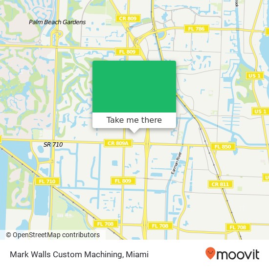 Mark Walls Custom Machining map