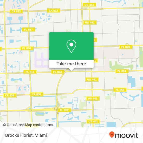 Brocks Florist map