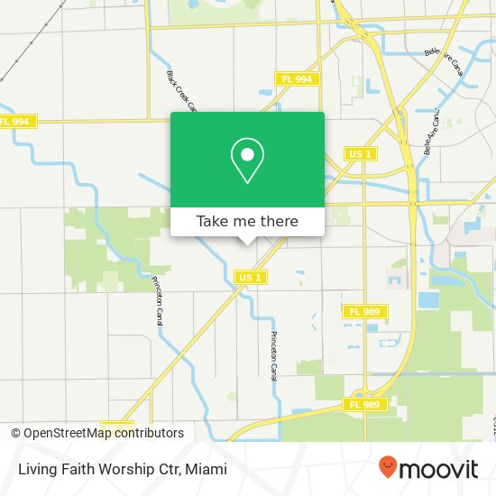 Living Faith Worship Ctr map