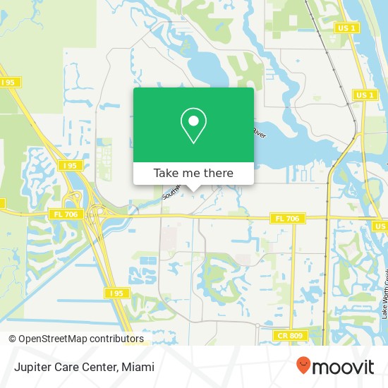 Mapa de Jupiter Care Center