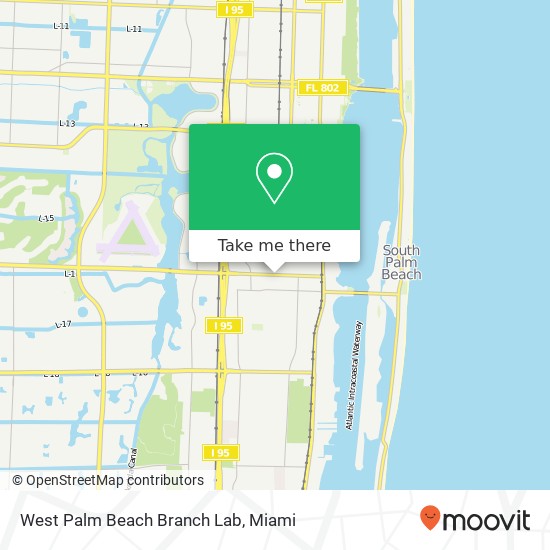 West Palm Beach Branch Lab map