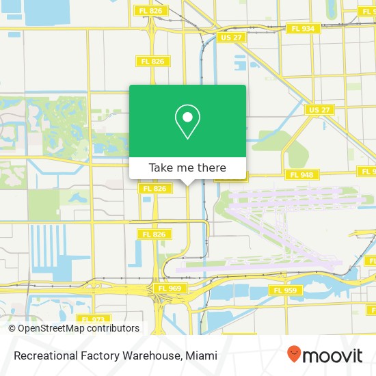 Recreational Factory Warehouse map