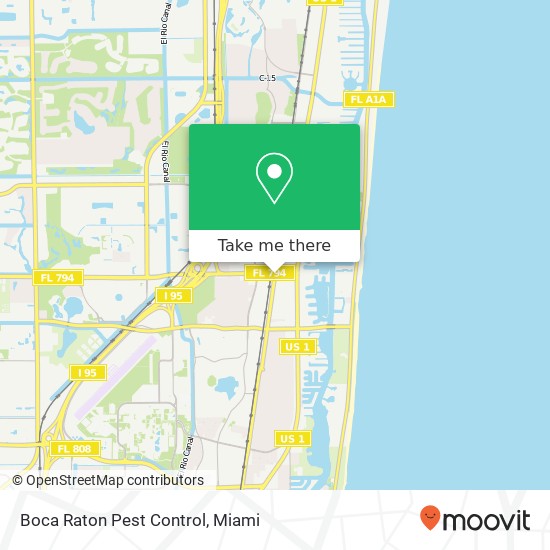 Mapa de Boca Raton Pest Control