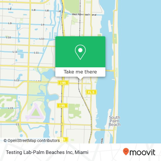 Testing Lab-Palm Beaches Inc map