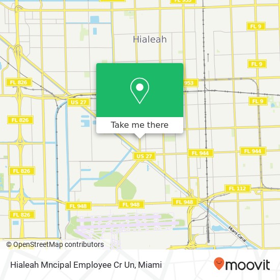 Hialeah Mncipal Employee Cr Un map