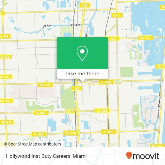 Mapa de Hollywood Inst Buty Careers