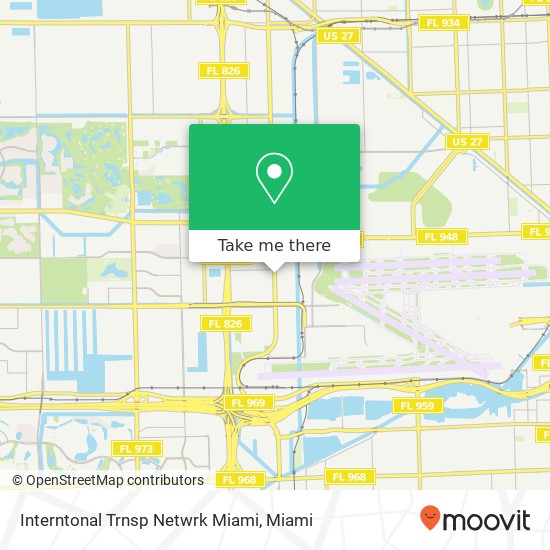 Interntonal Trnsp Netwrk Miami map