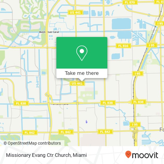 Missionary Evang Ctr Church map