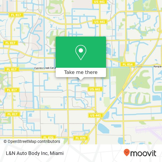 Mapa de L&N Auto Body Inc