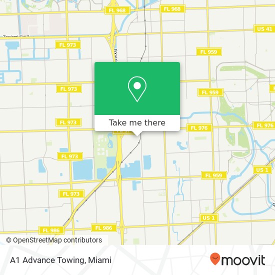 A1 Advance Towing map