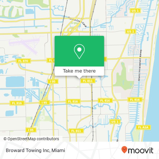 Mapa de Broward Towing Inc