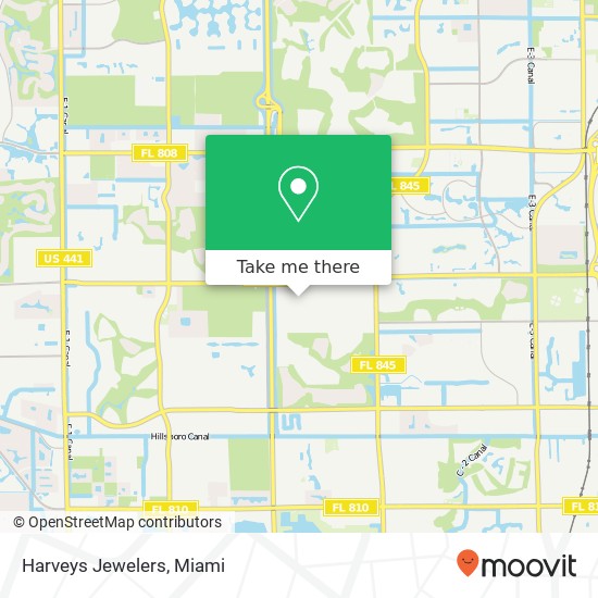 Mapa de Harveys Jewelers