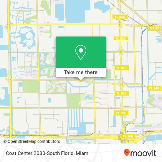 Cost Center 2080-South Florid map