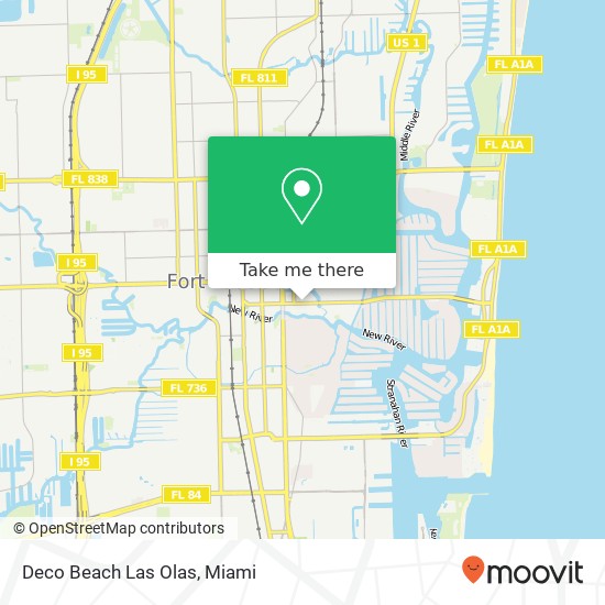 Deco Beach Las Olas map