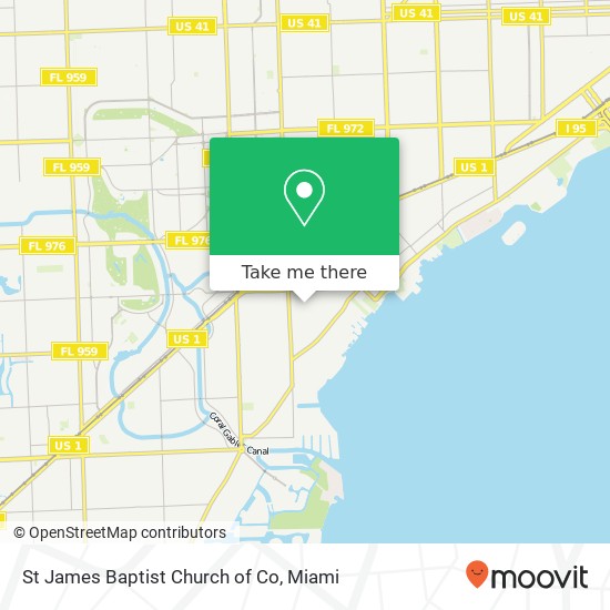 Mapa de St James Baptist Church of Co