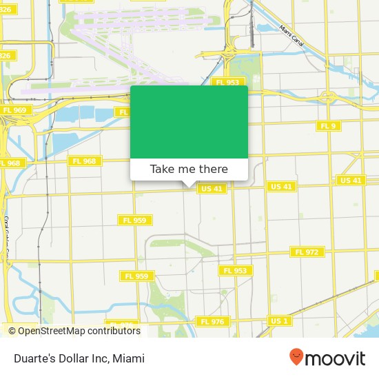 Mapa de Duarte's Dollar Inc