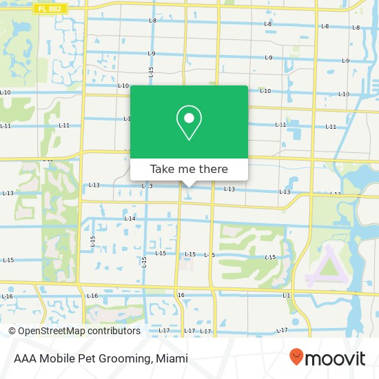 Mapa de AAA Mobile Pet Grooming