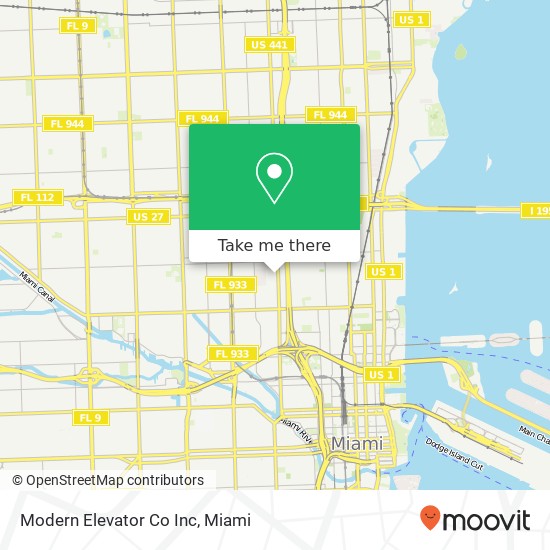 Modern Elevator Co Inc map