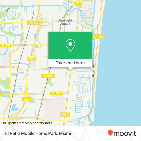 El Patio Mobile Home Park map