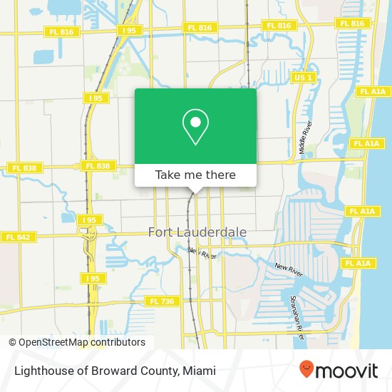 Lighthouse of Broward County map