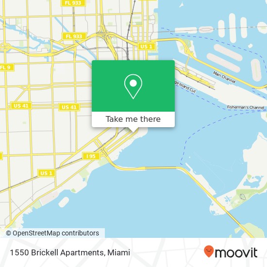 Mapa de 1550 Brickell Apartments