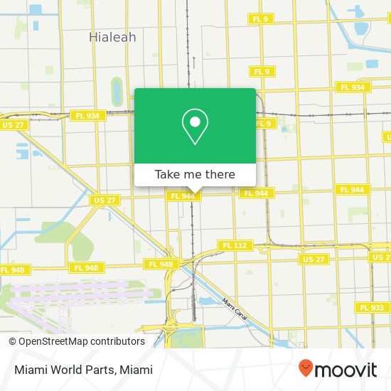 Mapa de Miami World Parts