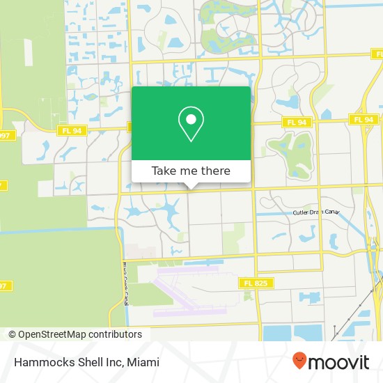 Hammocks Shell Inc map