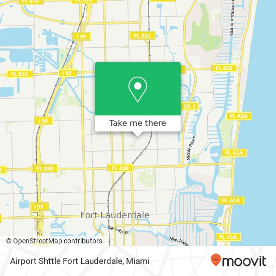 Mapa de Airport Shttle Fort Lauderdale