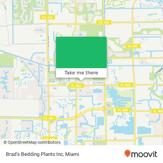 Mapa de Brad's Bedding Plants Inc