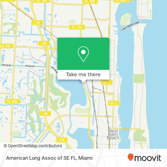 American Lung Assoc of SE FL map