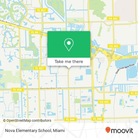 Nova Elementary School map