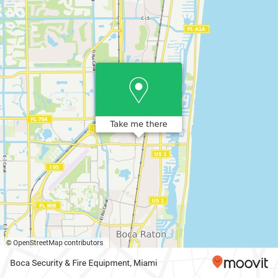 Mapa de Boca Security & Fire Equipment