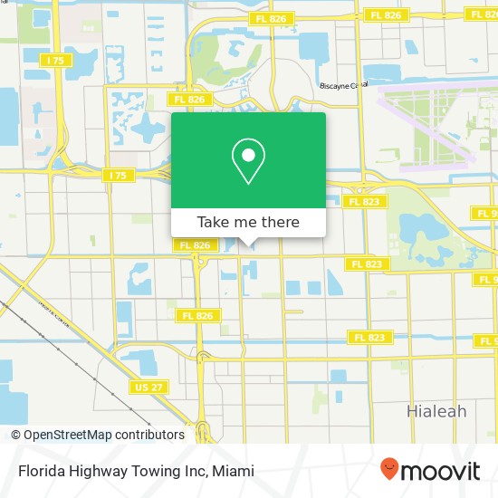 Mapa de Florida Highway Towing Inc