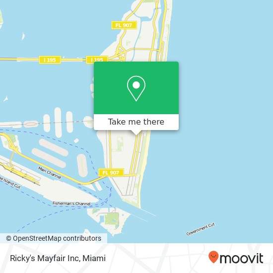 Ricky's Mayfair Inc map