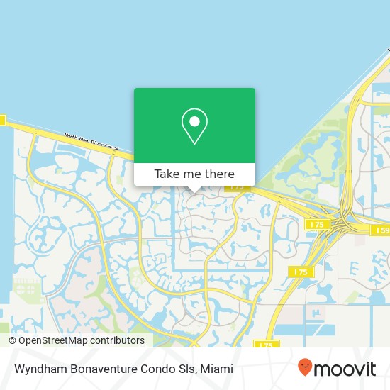 Wyndham Bonaventure Condo Sls map