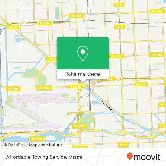 Affordable Towing Service map