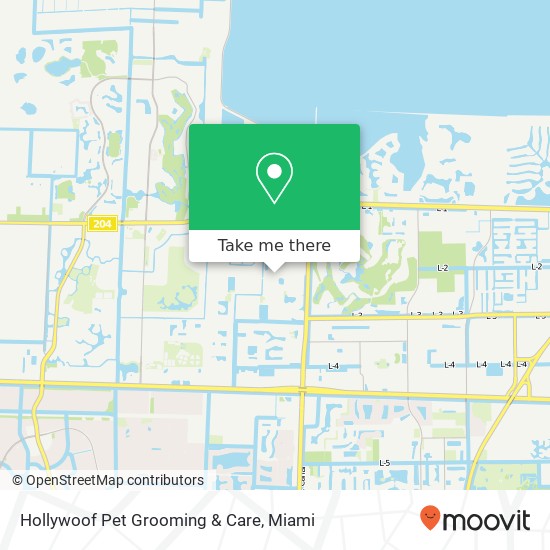 Mapa de Hollywoof Pet Grooming & Care