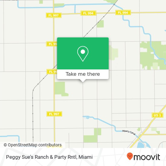 Peggy Sue's Ranch & Party Rntl map