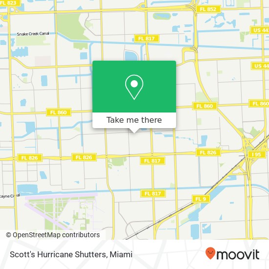 Mapa de Scott's Hurricane Shutters