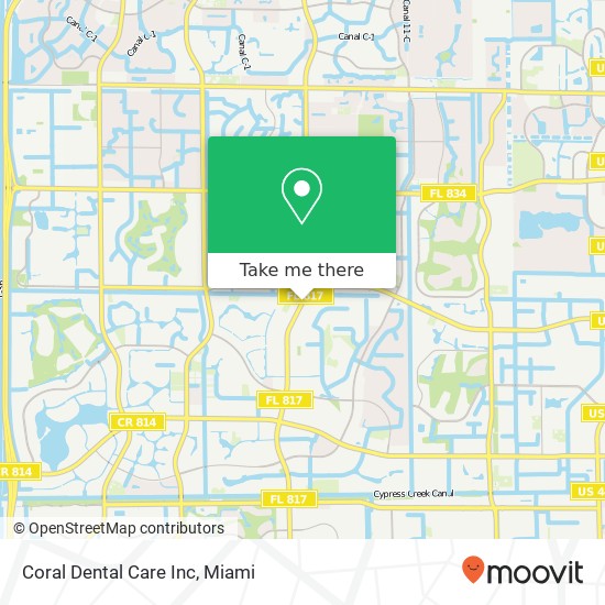 Coral Dental Care Inc map