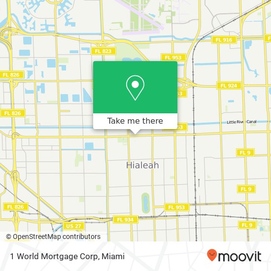 1 World Mortgage Corp map