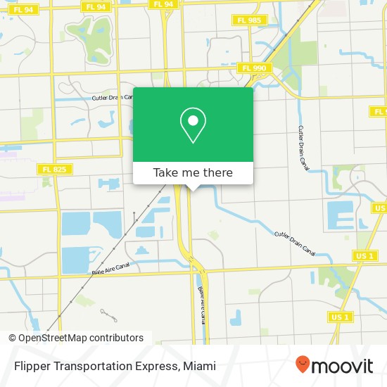 Flipper Transportation Express map