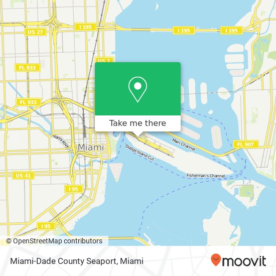 Miami-Dade County Seaport map